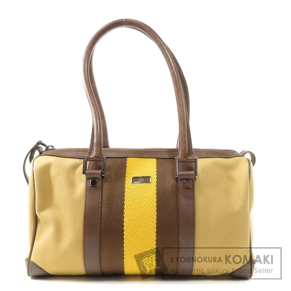 Gucci logo motif tote bag canvas leather